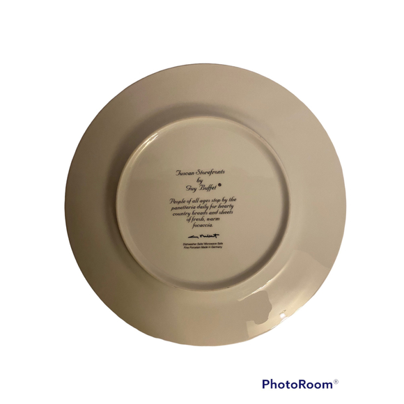 Tuscan Storefronts "PANETTERIA" Guy Buffet Dinner Plate Replacement - Picture 2 of 7